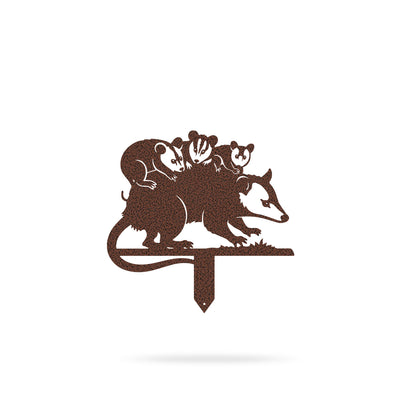 Garden Art - Opossums Garden Stake Set