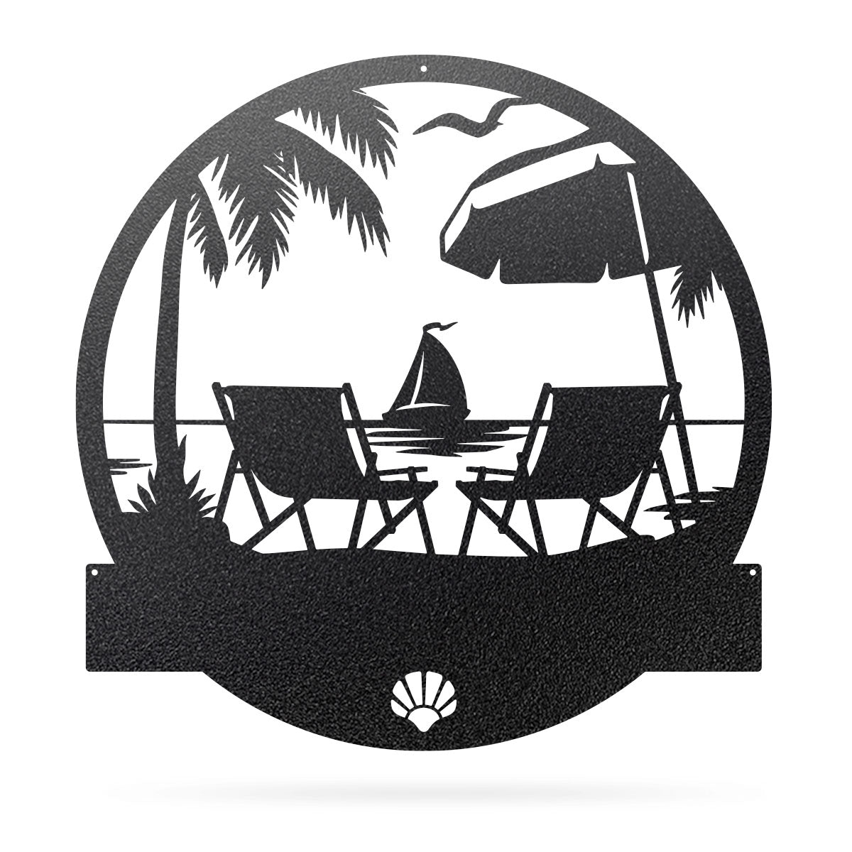 Palm Beach Monogram 18" / Black - RealSteel Center