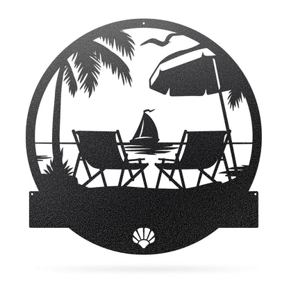 Palm Beach Monogram 18" / Black - RealSteel Center