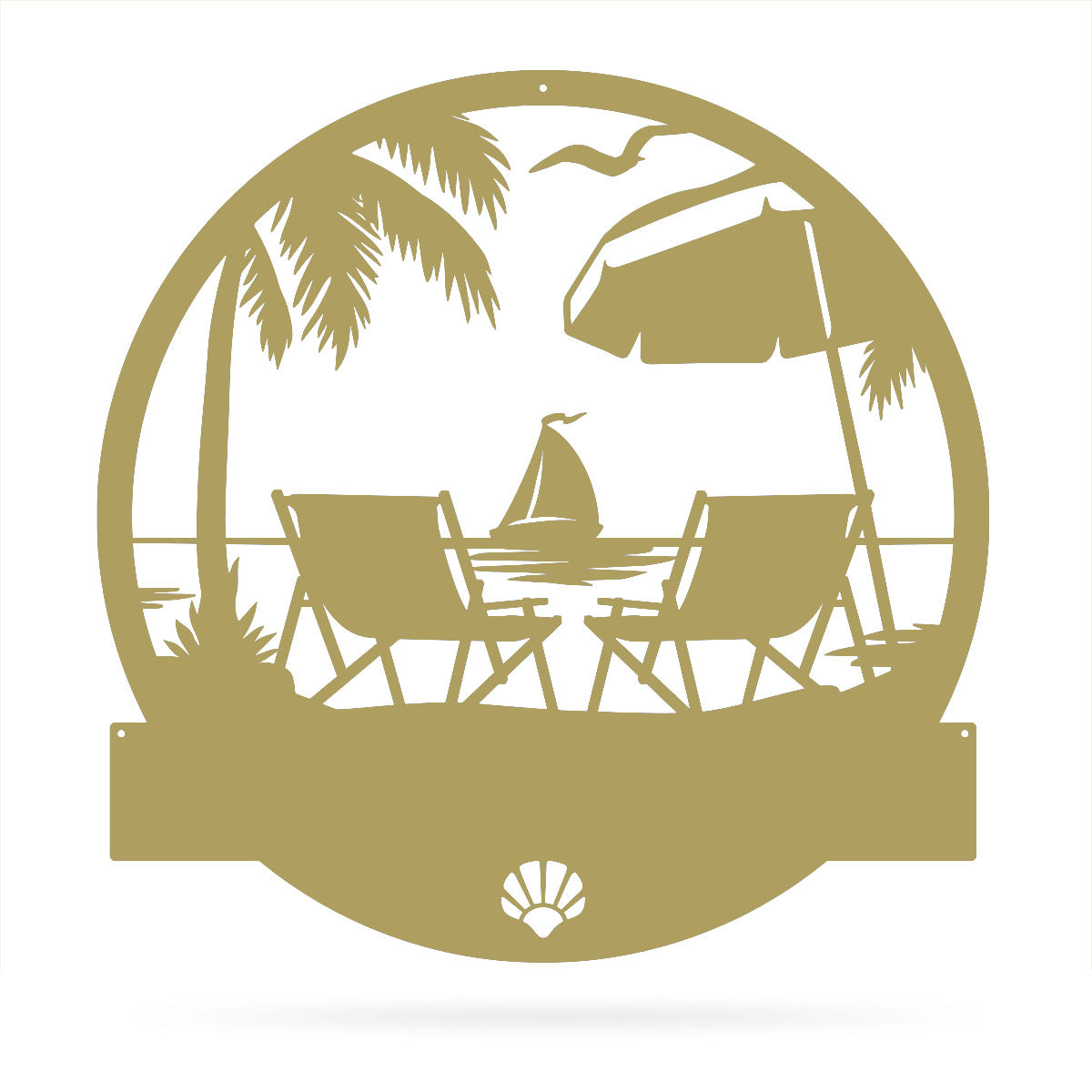 Palm Beach Monogram 18" / Gold - RealSteel Center