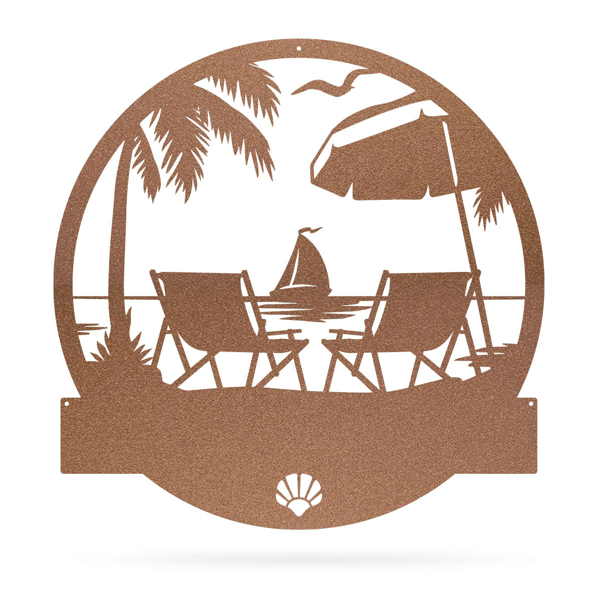 Palm Beach Monogram 18" / Rust - RealSteel Center