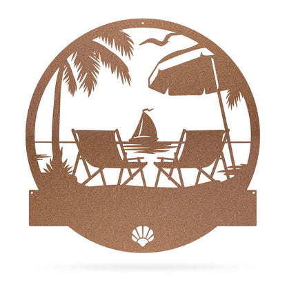 Palm Beach Monogram 18" / Rust - RealSteel Center