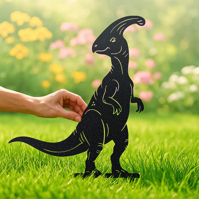Dinosaur Garden Stakes – 5 Prehistoric Metal Yard Decorations