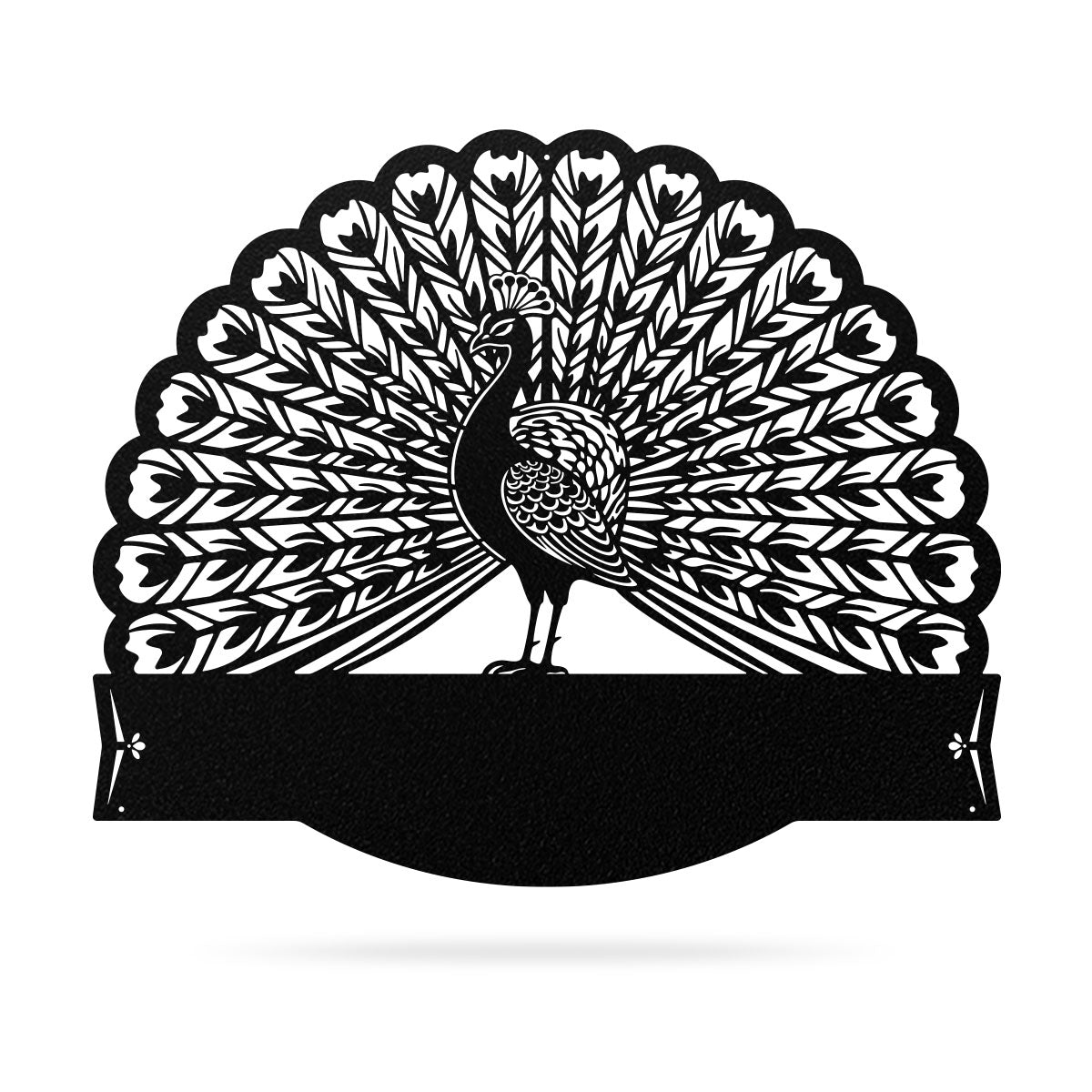Peacock Address Monogram 15"x18" / Black - RealSteel Center