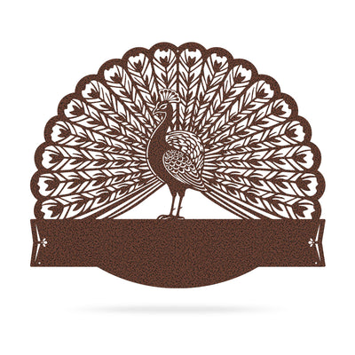 Peacock Address Monogram 15"x18" / Penny Vein - RealSteel Center