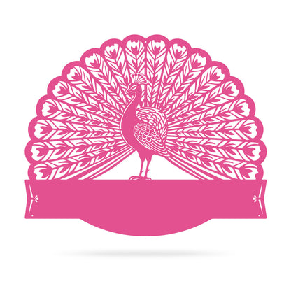 Peacock Address Monogram 15"x18" / Pink - RealSteel Center