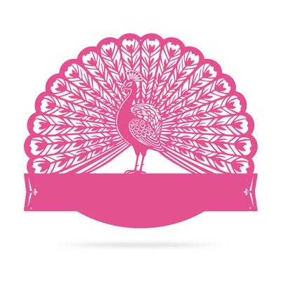 Peacock Address Monogram 15"x18" / Pink - RealSteel Center