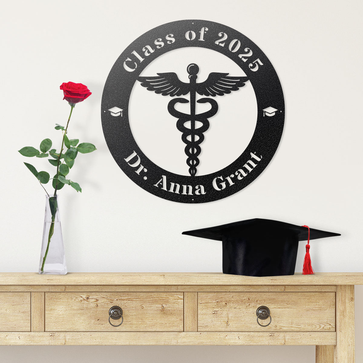 Caduceus Graduation Monogram - RealSteel Center