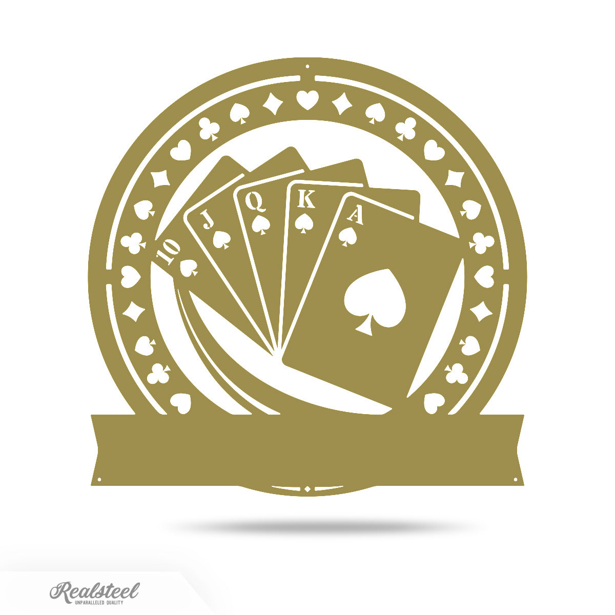 Poker Monogram 14" / Gold - RealSteel Center
