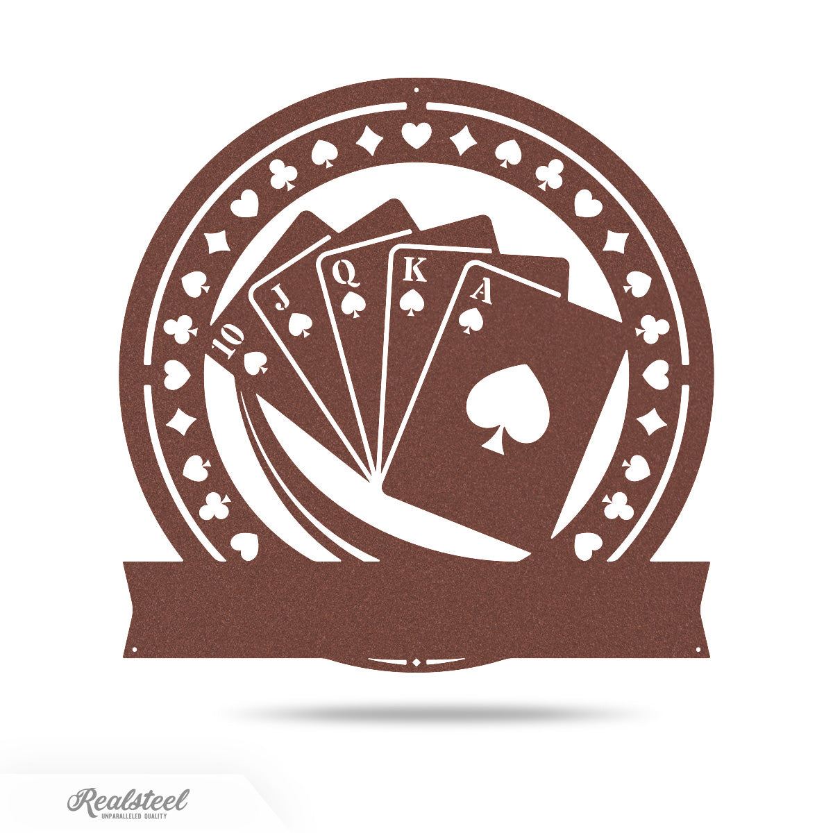 Poker Monogram 14" / Rust - RealSteel Center