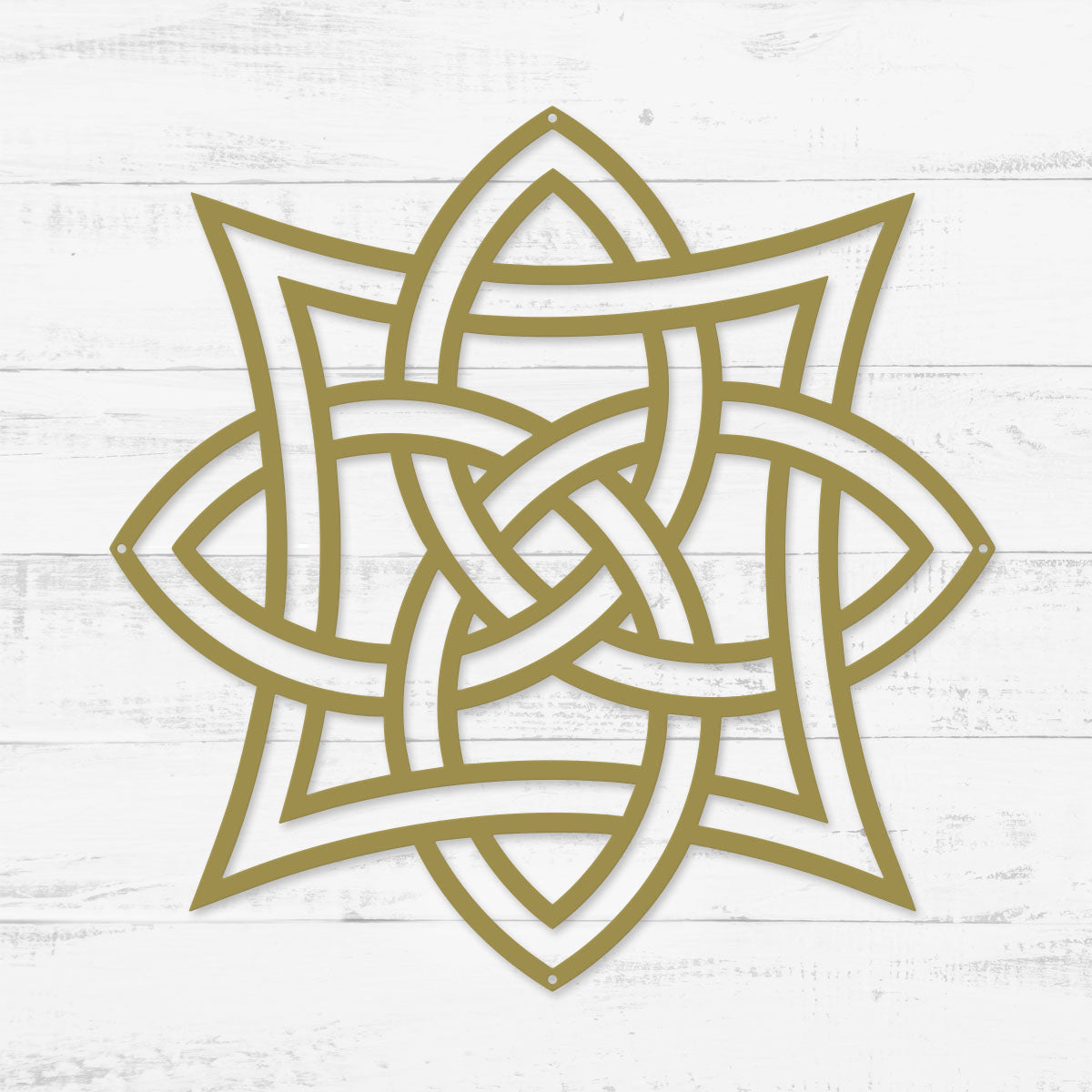 Celtic Knot Symbols Metal Wall Art – Timeless Celtic Symbols | Made in USA Quad Celtic Knot / 12