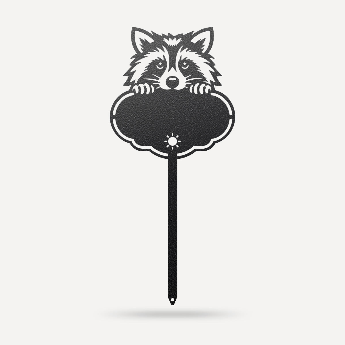 Custom Rocky the Raccoon Seed & Plant Markers 6 x 13 / Black / Sun - RealSteel Center