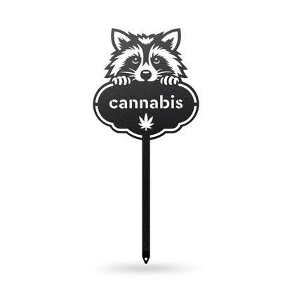 Rocky the Raccoon Seed & Plant Markers 6 x 13 / Black / Cannabis - RealSteel Center