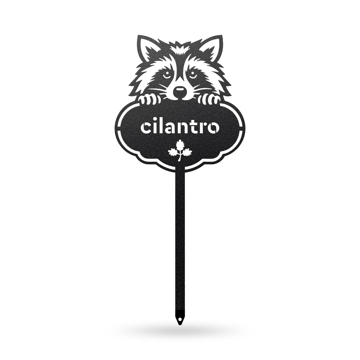 Rocky the Raccoon Seed & Plant Markers 6 x 13 / Black / Cilantro - RealSteel Center