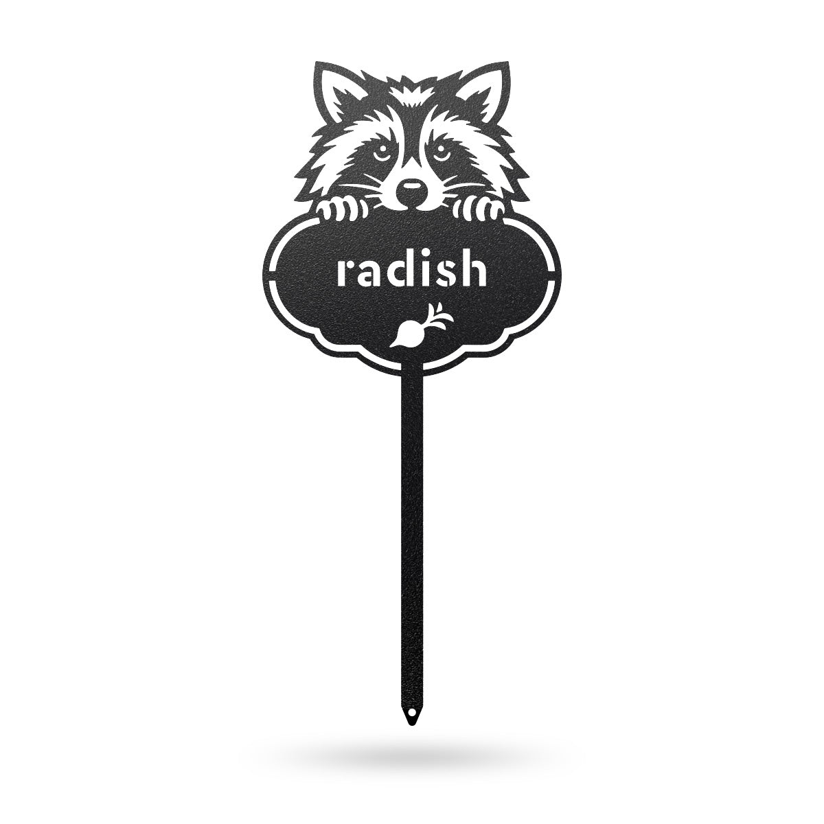 Rocky the Raccoon Seed & Plant Markers 6 x 13 / Black / Radish - RealSteel Center
