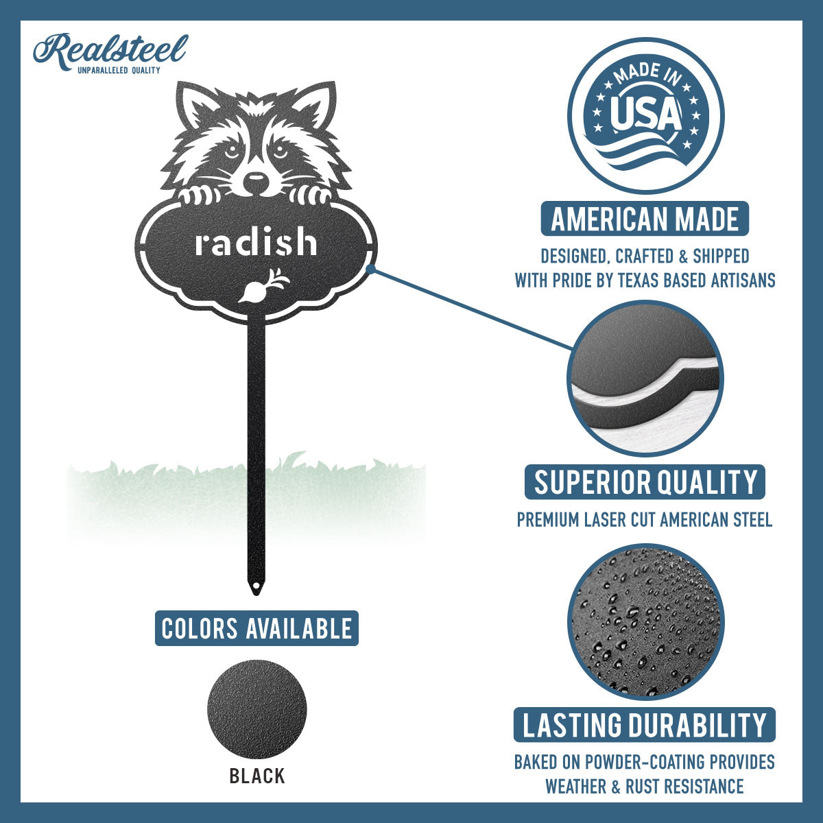 Rocky the Raccoon Seed & Plant Markers - RealSteel Center