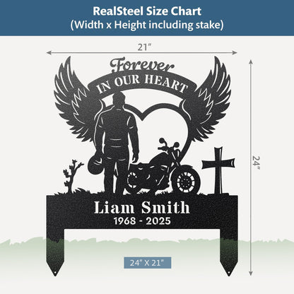 Memorial Stakes - Ride Forever Metal Memorial Sign - RealSteel Center