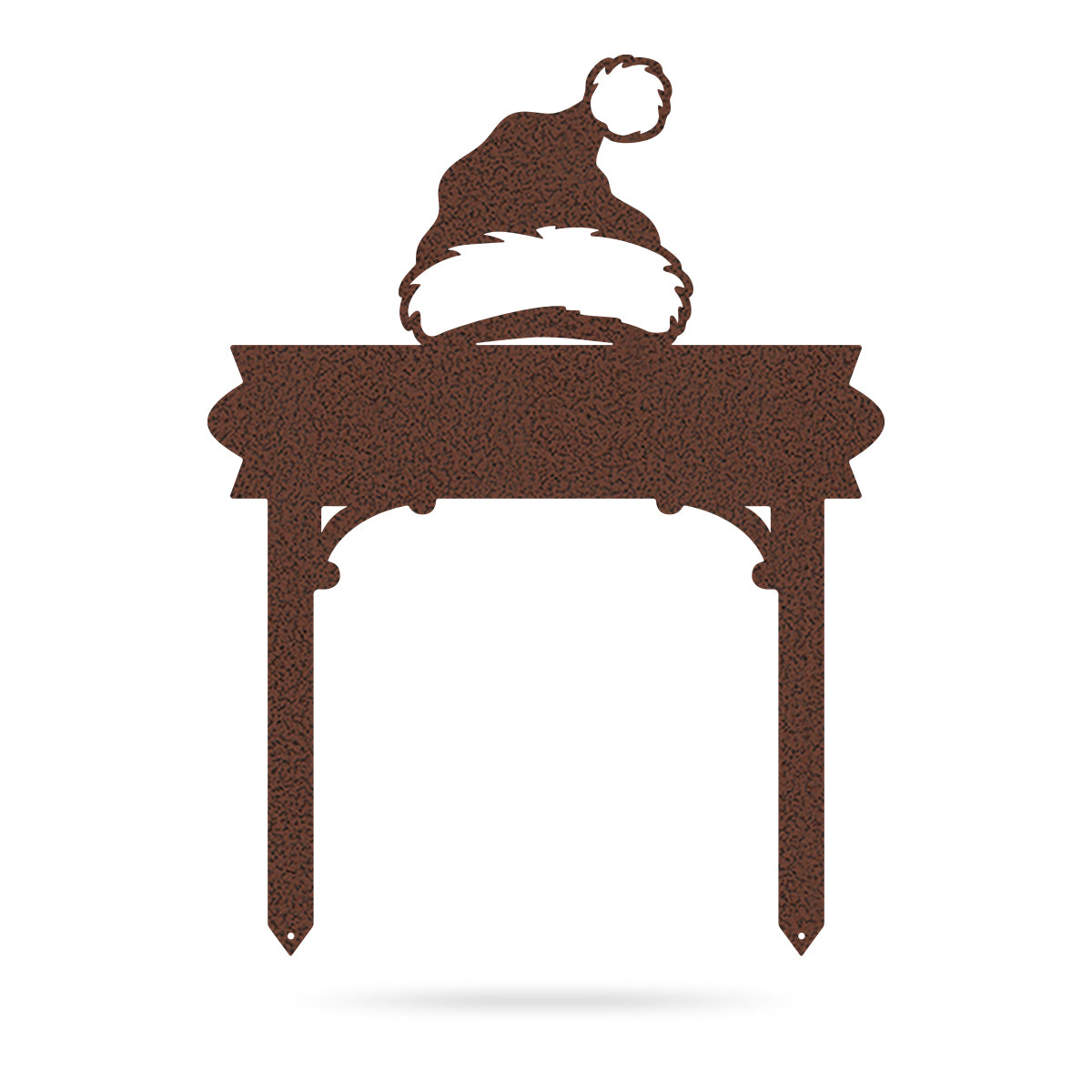 Santa Hat Stake Monogram | Personalized Christmas Metal Sign | RealSteel 18"x24"" / Penny-Vein - RealSteel Center