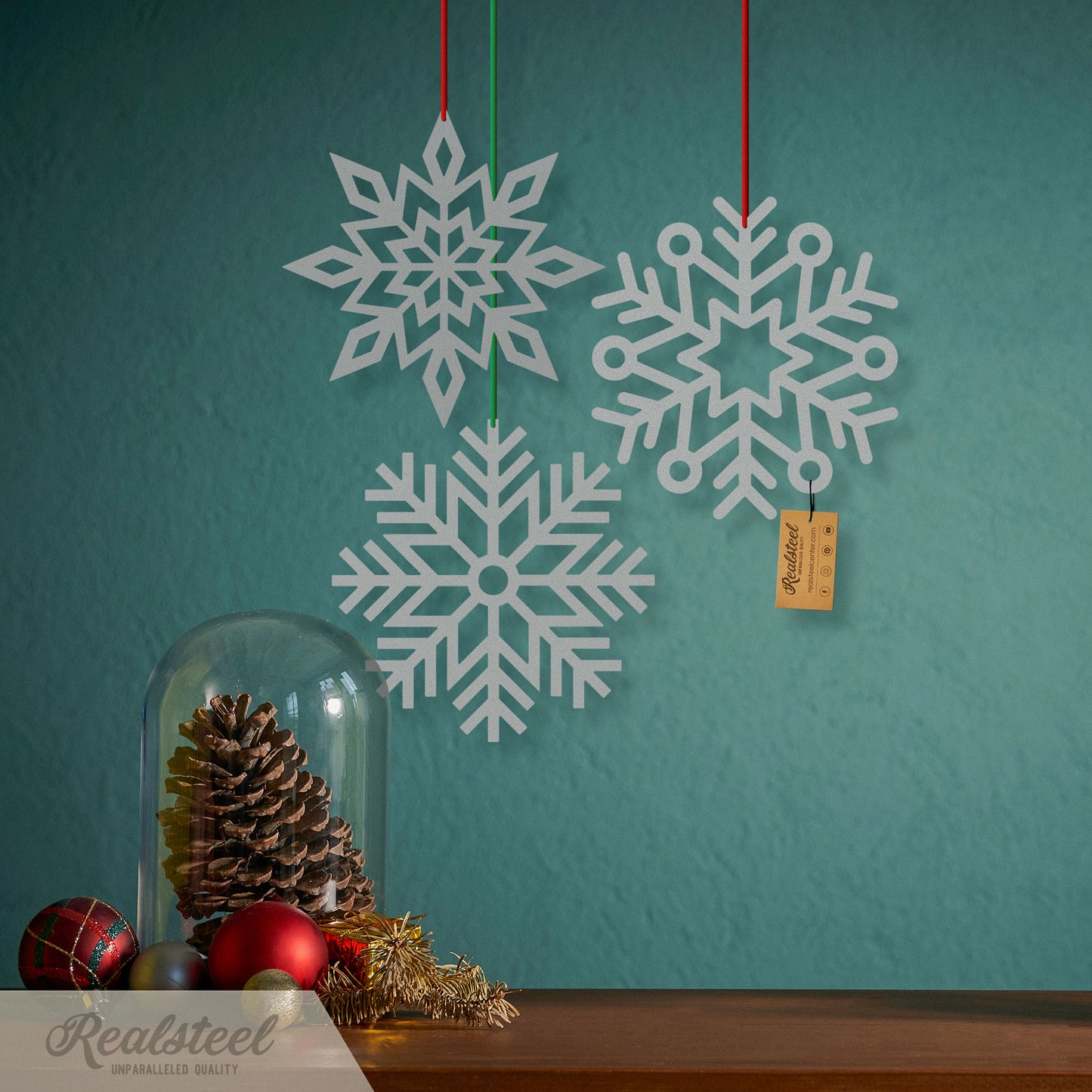 Snowflakes in Wonderland 10" / Textured Silver - RealSteel Center