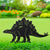 Dinosaur Garden Stakes – 5 Prehistoric Metal Yard Decorations