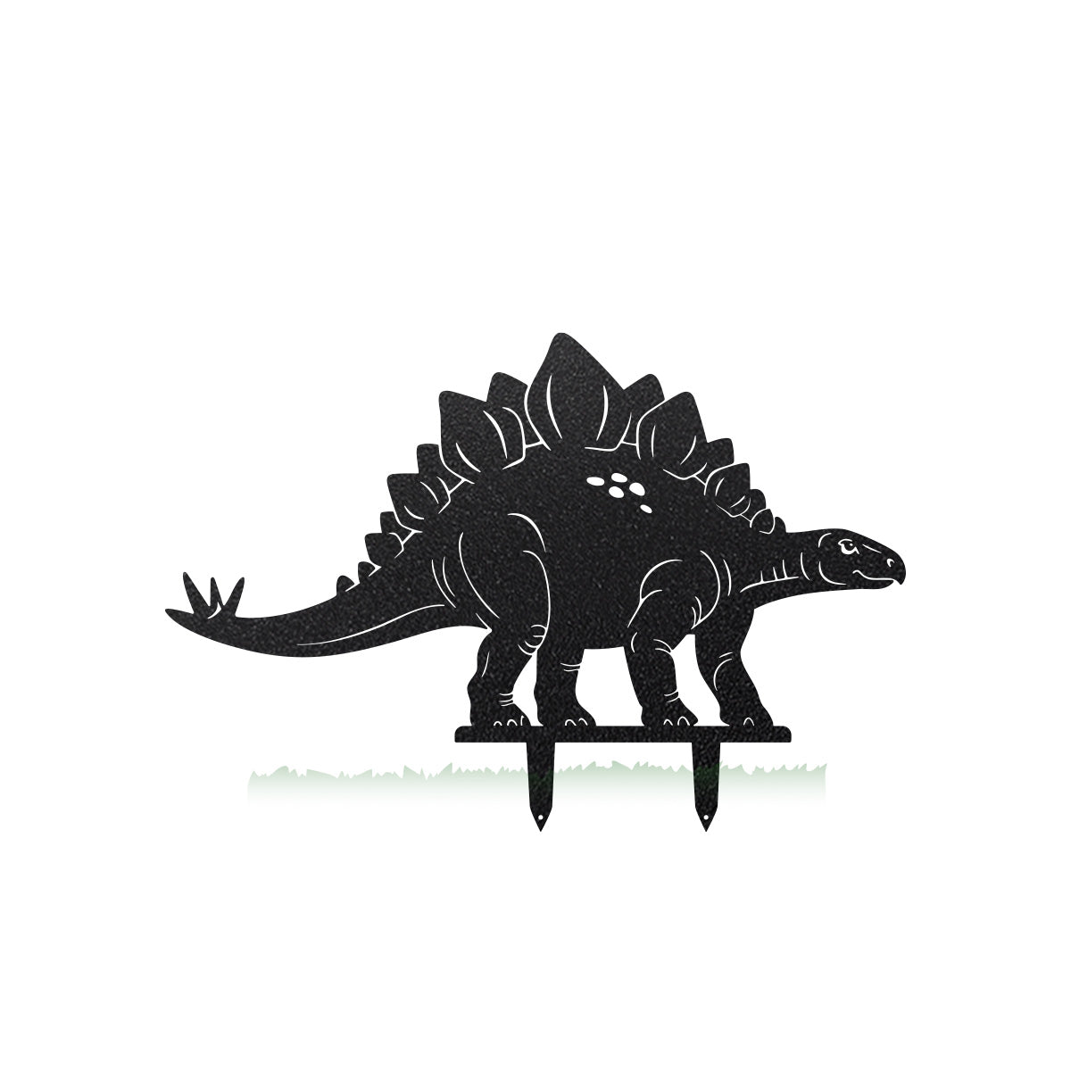 Dinosaur Garden Yard Stakes Stegosaurus – 29" x 19.5" / Black - RealSteel Center