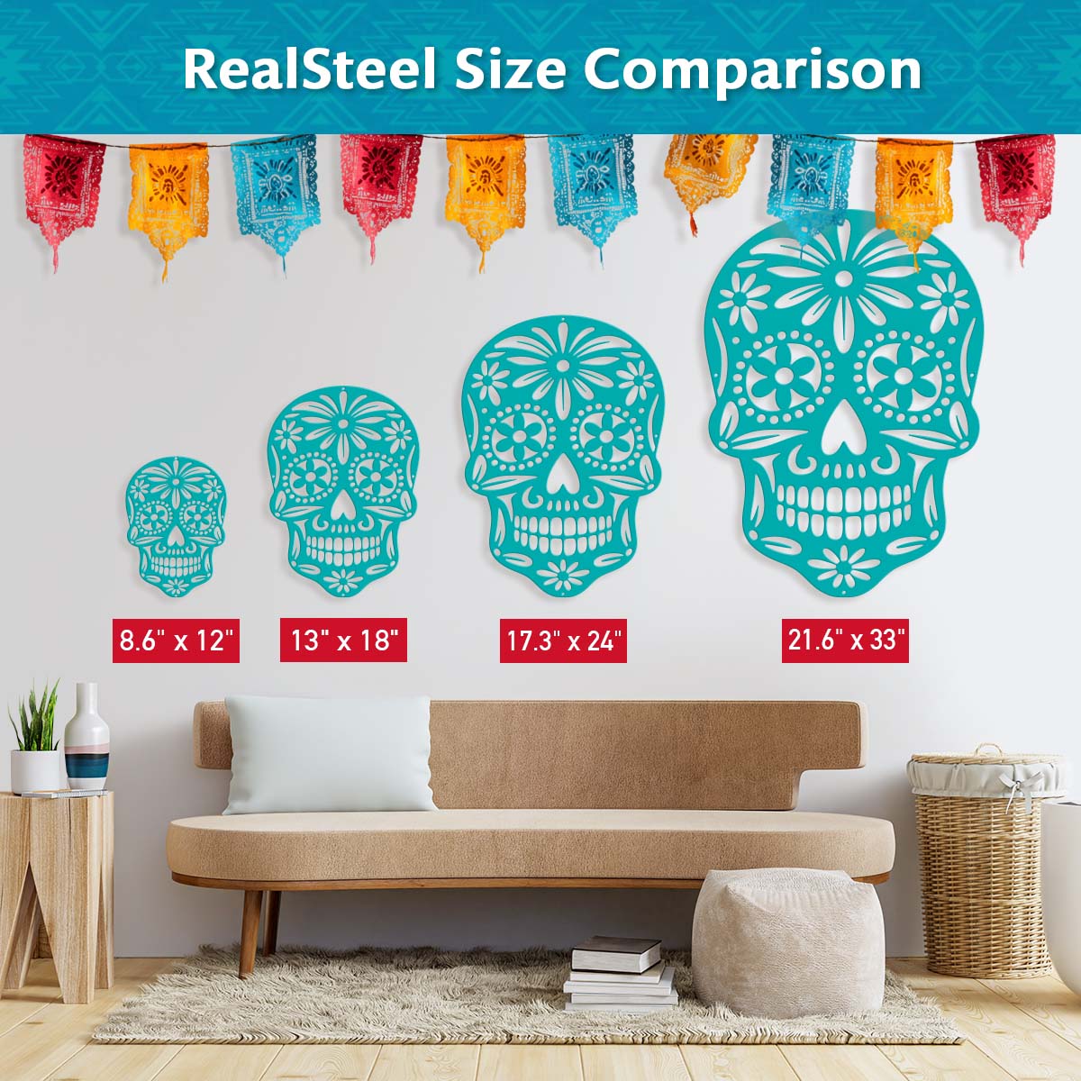 Sugar Skull Wall Art - RealSteel Center