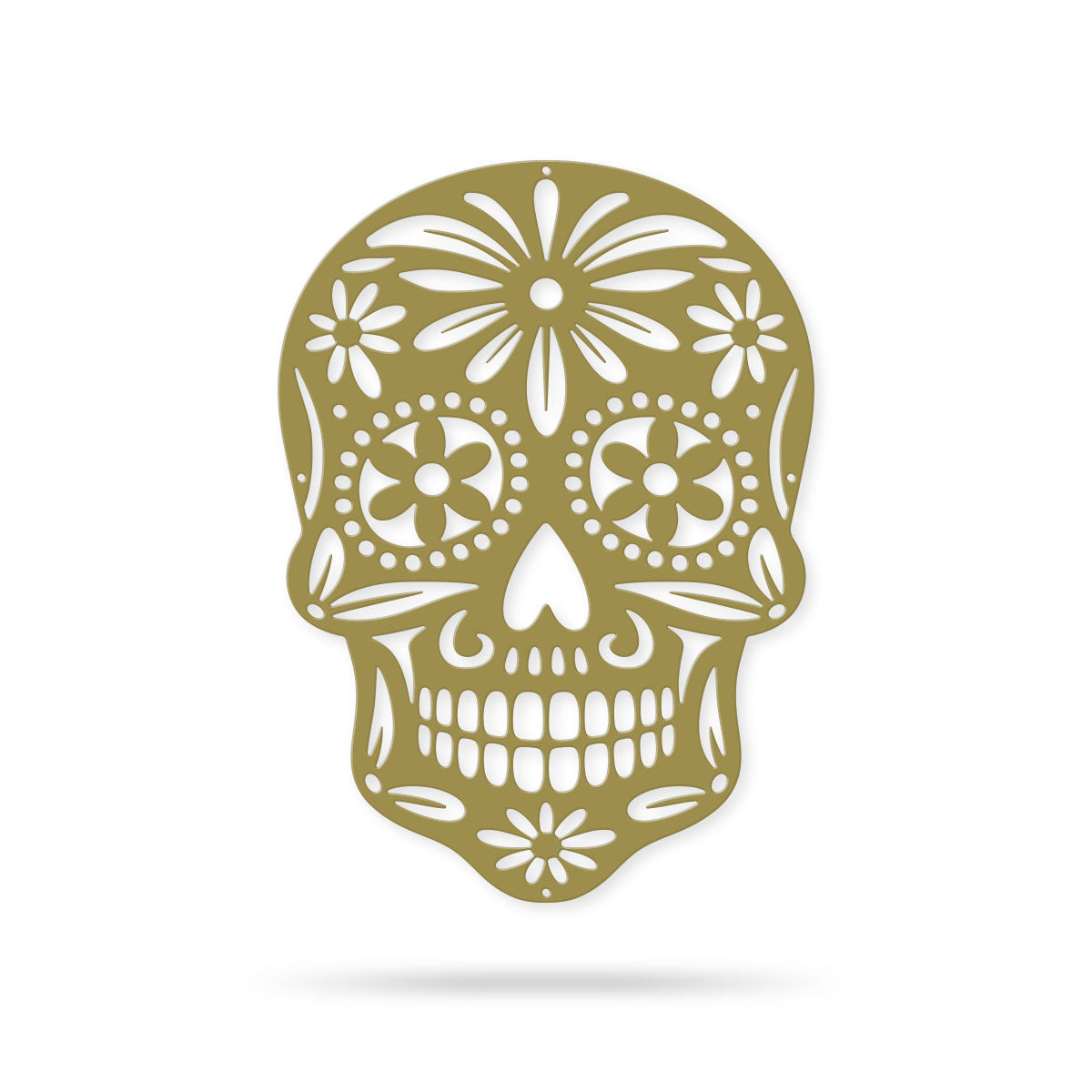 Sugar Skull Wall Art 8.6"x12" / Gold - RealSteel Center