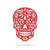 Sugar Skull Wall Art 8.6"x12" / Red - RealSteel Center