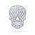 Sugar Skull Wall Art 8.6"x12" / Textured Silver - RealSteel Center