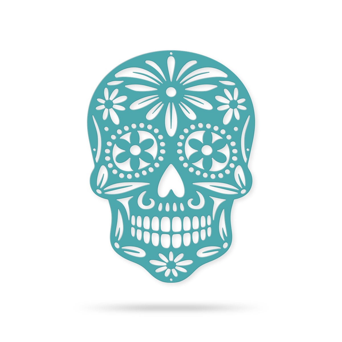 Sugar Skull Wall Art 8.6"x12" / Turquoise - RealSteel Center