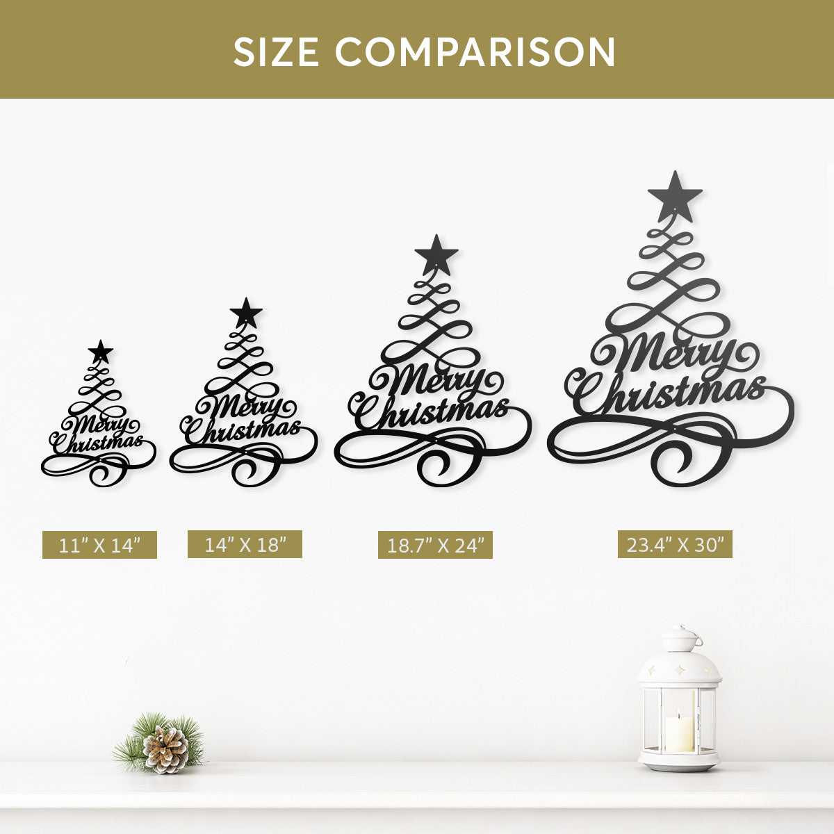 Swirly Christmas Tree Wall Decor - RealSteel Center