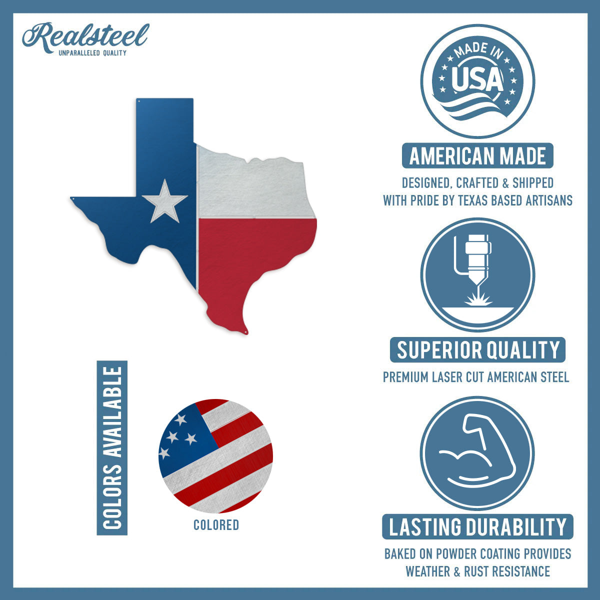 Texas Map Flag - RealSteel Center