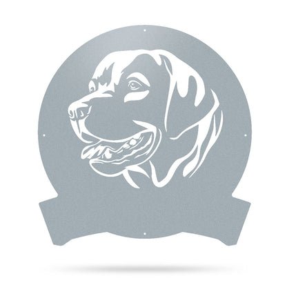 The Labrador Monogram 18" / Textured Silver - RealSteel Center