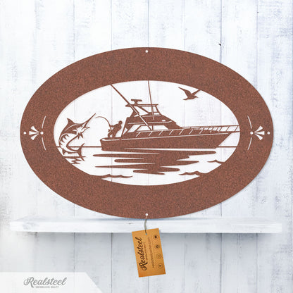 The Yacht Monogram 18" / Rust - RealSteel Center