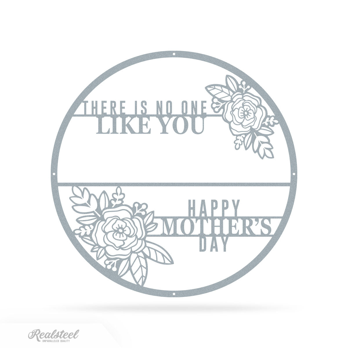 There is No One Like You Monogram 18" / Textured Silver - RealSteel Center
