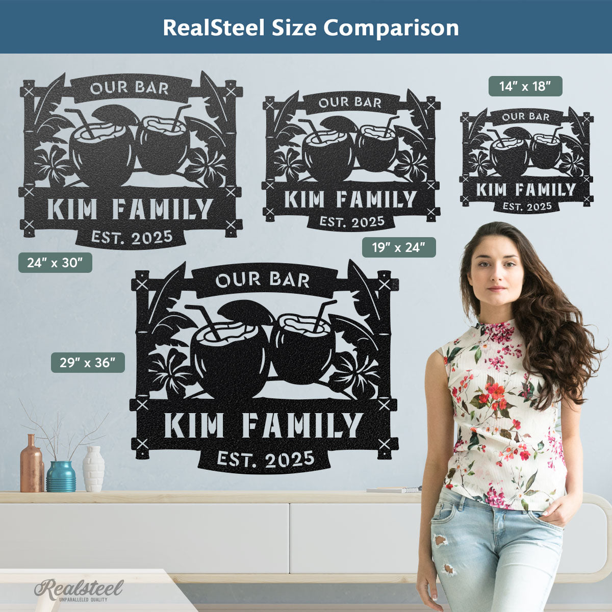 Tiki Bar Coconut Monogram - RealSteel Center