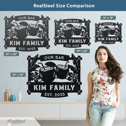 Tiki Bar Coconut Monogram - RealSteel Center