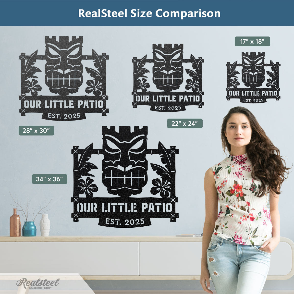 Tiki Mask Monogram – Tropical Polynesian Wall Decor - RealSteel Center