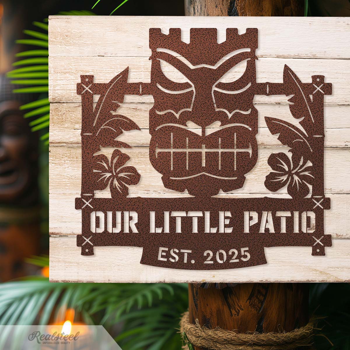 Tiki Mask Monogram – Tropical Polynesian Wall Decor - RealSteel Center