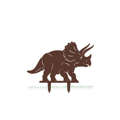 Dinosaur Garden Yard Stakes Torosaurus – 22" x 17" / Penny Vein - RealSteel Center