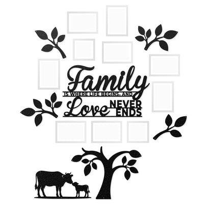 Tree of Life Family Gallery Wall Cow & Calf / Black - RealSteel Center