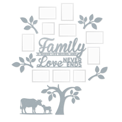 Tree of Life Family Gallery Wall Cow & Calf / Textured Silver - RealSteel Center