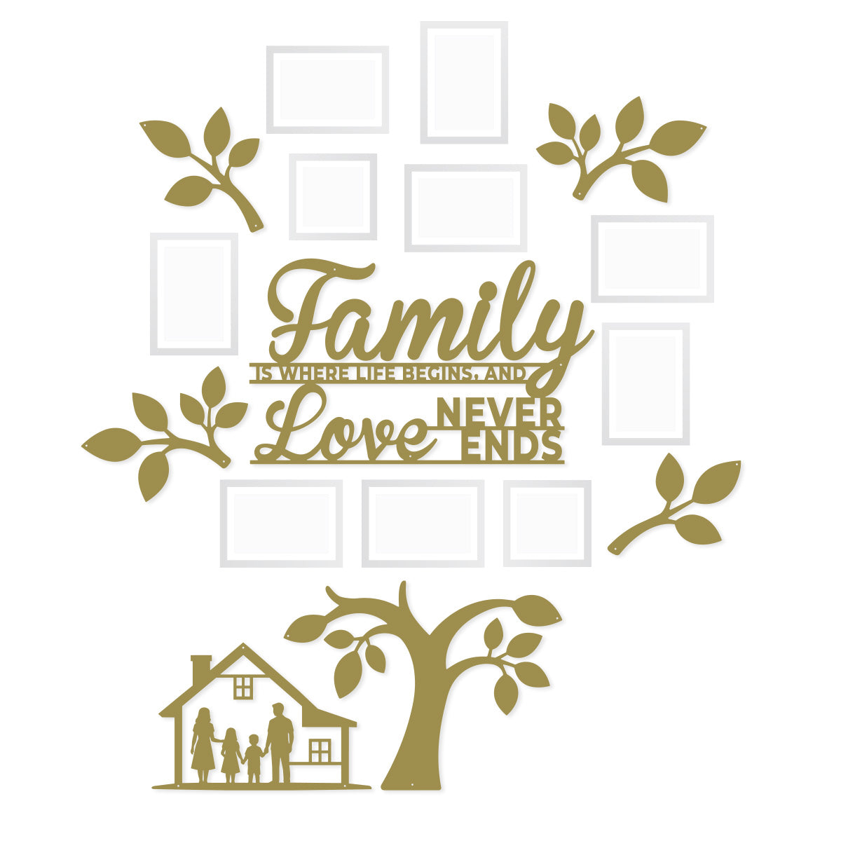 Tree of Life Family Gallery Wall Family Home / Gold - RealSteel Center