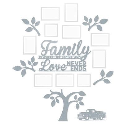 Tree of Life Family Gallery Wall Classic Farm Truck / Textured Silver - RealSteel Center