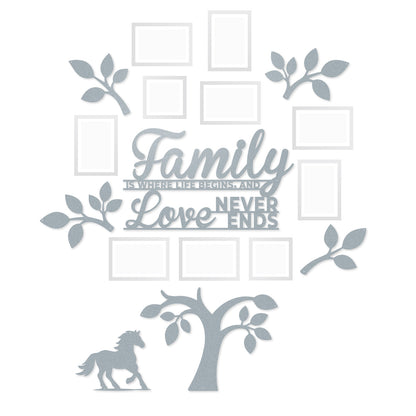 Tree of Life Family Gallery Wall Majestic Horse / Textured Silver - RealSteel Center