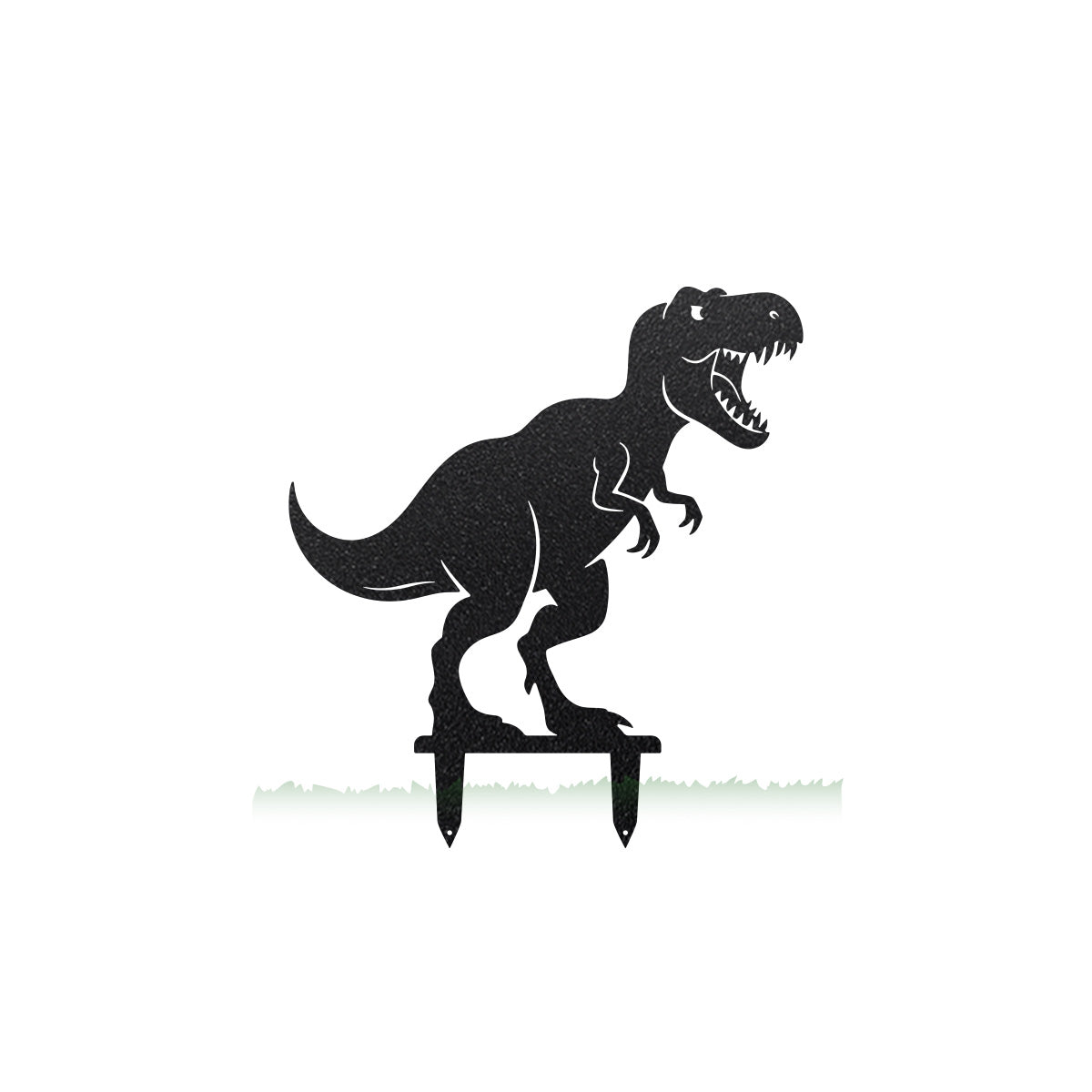Dinosaur Garden Yard Stakes Tyrannosaurus Rex – 19" x 20.6" / Black - RealSteel Center