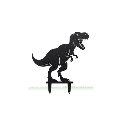 Dinosaur Garden Stakes – 5 Prehistoric Metal Yard Decorations