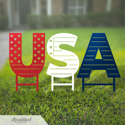USA Patriotic Yard Stakes - RealSteel Center