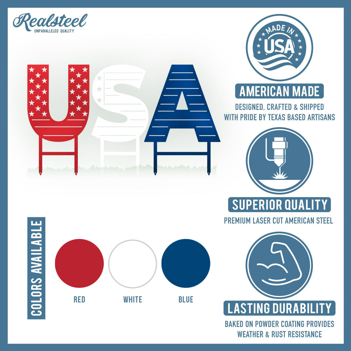USA Patriotic Yard Stakes - RealSteel Center