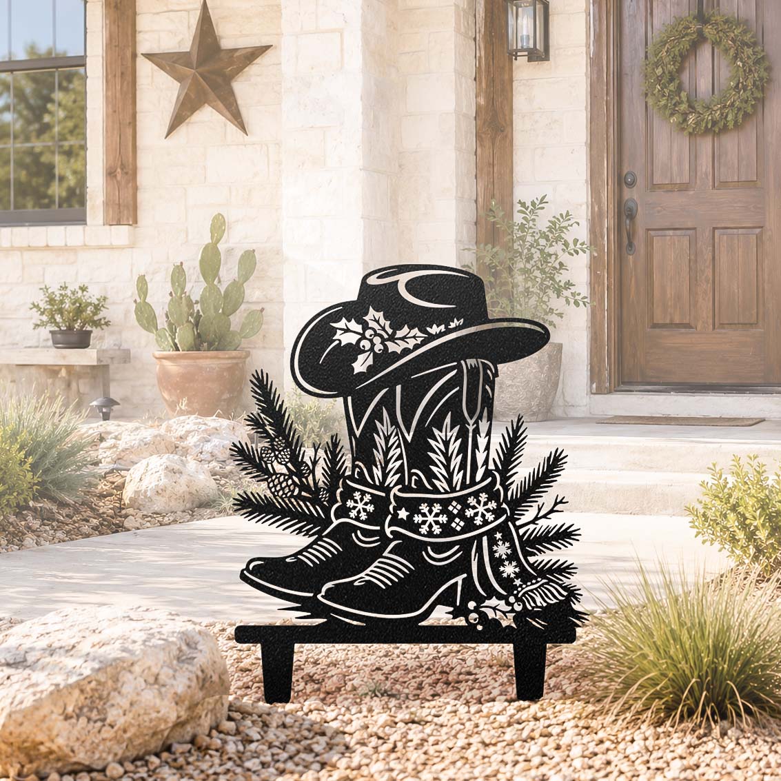 Western Christmas Collection Garden Stakes